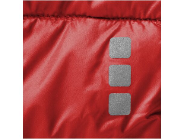 Chaqueta plumón natural mujer Scotia con certificación RDS Rojo detalle 4