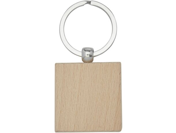 Llavero cuadrado madera haya natural Gioia Natural detalle 2