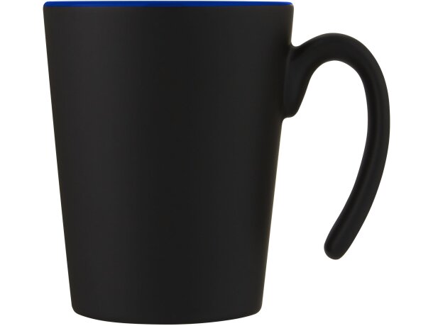 Taza de cerámica con asa Oli 360 ml personalizable Azul/negro intenso detalle 14