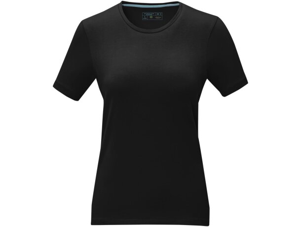 Camisetade manga corta orgánica para mujer Balfour Negro intenso detalle 41