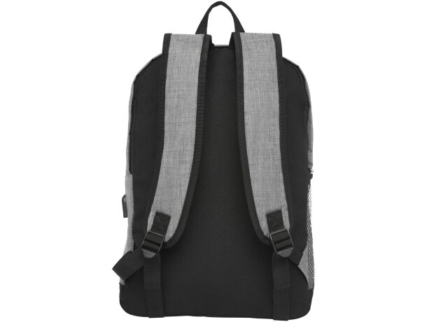 Mochila para ordenador 15,6 poliéster con salida USB Hoss Gris medio detalle 9