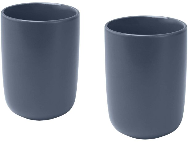 Juego de 2 tazas cerámicas Male con acabado mate de 350ml Blanco detalle 4