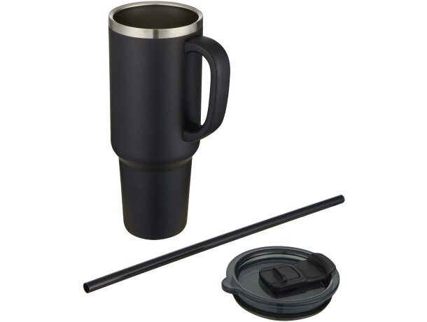 Vaso térmico Sydney 1200ml acero reciclado con aislamiento Negro intenso detalle 3