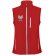 Chaleco softshell unisex Nevada de Roly resistente al agua Rojo detalle 13