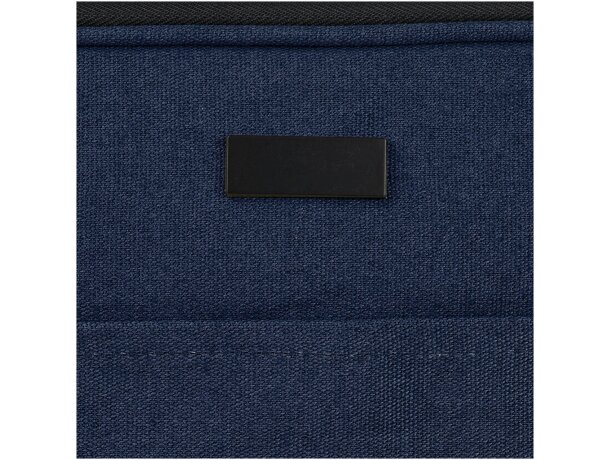 Funda para portátil de 14 pulgadas Joey de lona reciclada GRS Azul marino detalle 11