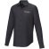 Camisa orgánica manga larga hombre Cuprite popelín algodón Negro intenso detalle 4
