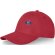 Gorra de 6 paneles Davis Rojo detalle 6