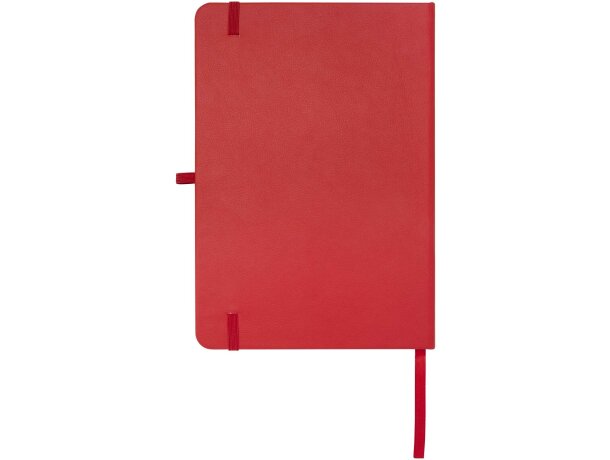 Libreta A5 Teak con tapa dura de tacto suave reciclado Rojo detalle 13