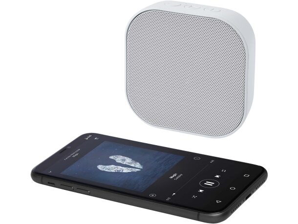 Minialtavoz Bluetooth 3W plástico reciclado certificado RCS Stark Blanco detalle 12