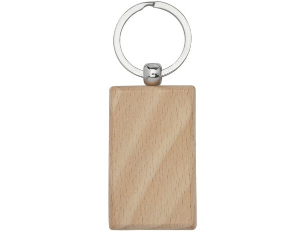 Llavero rectangular de madera de haya Gian Natural detalle 2