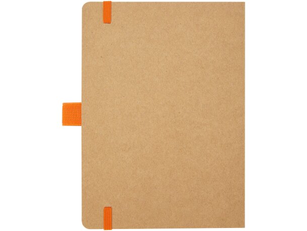 Libreta papel reciclado Berk con elástico de color Naranja detalle 15