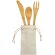 Cubiertos de bambú Celuk con funda, set completo eco-friendly Natural detalle 5