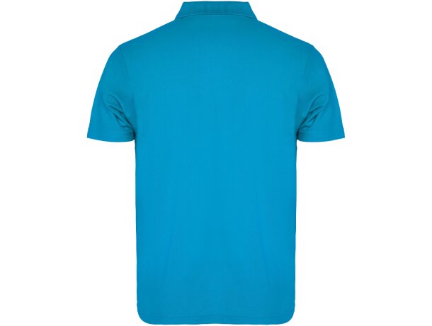 Polo manga corta unisex Austral Roly algodón piqué corporativo Azul turquesa detalle 17