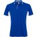 Polo deportivo unisex manga corta Roly Montmelo transpirable Azul real/blanco