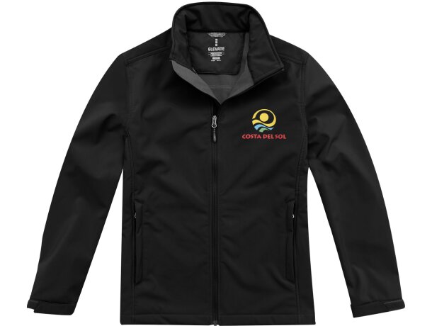 Chaqueta softshell Maxson hombre impermeable transpirable Negro intenso detalle 29