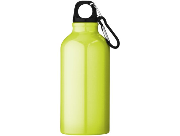 Cantimplora de aluminio con mosquetón 350 ml Amarillo neón detalle 3