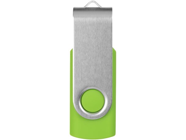 Memoria USB Rotate 2GB con protección giratoria de aluminio Lima/plateado detalle 20