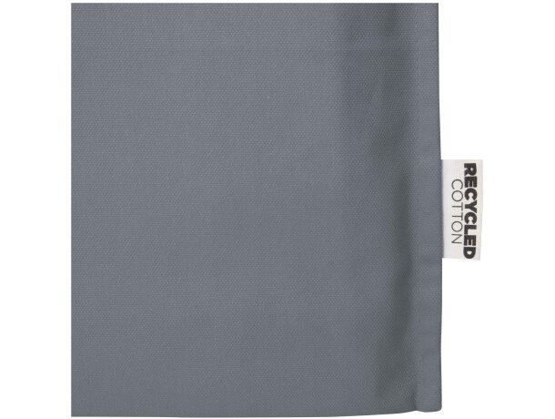 Bolsa tote algodón reciclado GRS con refuerzos Florida 14L Gris detalle 34