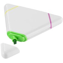 Subrayador con forma de triángulo y tres colores personalizado blanco Subrayador con forma de triángulo y tres colores personalizado blanco