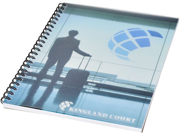 Libreta Desk-Mate A5 con espiral y cubierta protectora PP Blanco detalle 8