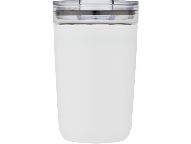 Vaso Bello vidrio borosilicato 420ml con carcasa reciclada Blanco detalle 2