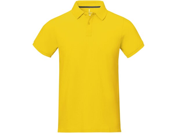 Polo de manga corta algodón BCI 200 g/m2 Elevate Life Calgary Amarillo detalle 8