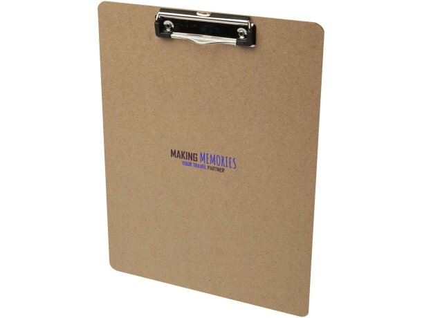 Portapapeles madera prensada Platu con clip metálico Natural detalle 1