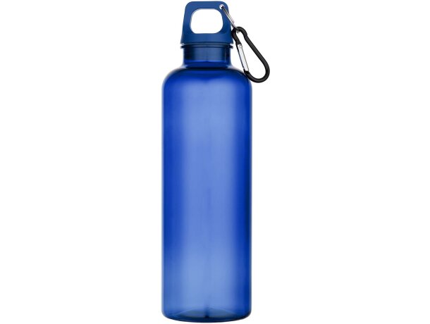 Botella Oregon 750ml PET reciclado certificado RCS con mosquetón Azul real detalle 2