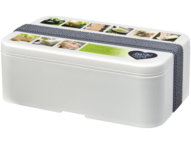 Fiambrera sostenible 700ml MIYO Renew de bioplástico Blanco marfil/gris detalle 43