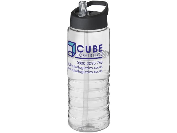 H2O Active® Treble Bidón deportivo con tapa con boquilla de 750 ml Transparente/negro intenso detalle 5
