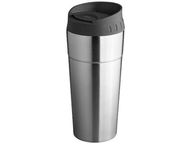 Vaso de acero con tapa personalizado plata Vaso de acero con tapa personalizado plata