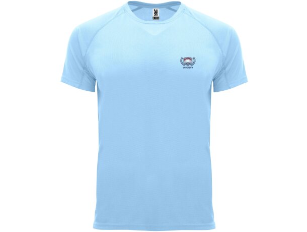 Camiseta deportiva infantil Bahrain Roly Azul celeste detalle 10