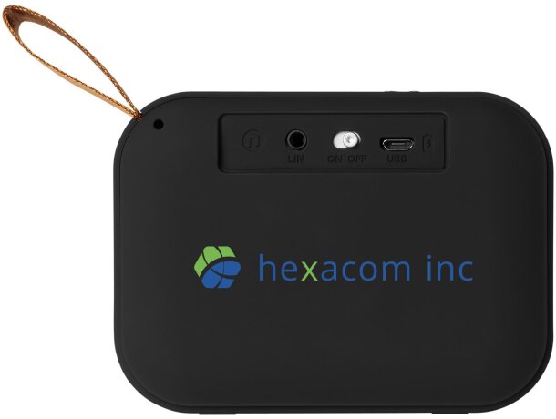 Altavoz Bluetooth Fashion con rejilla de tela tejida Azul real detalle 11