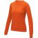 Jersey cuello redondo mujer Zenon interior afelpado algodón Naranja