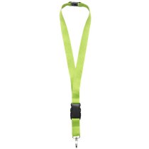 Lanyard personalizado con cierre de seguridad y hebilla separable verde claro