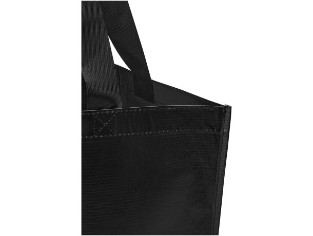 Bolsa tote Duo 18L certificación GRS doble laminado Negro intenso detalle 4