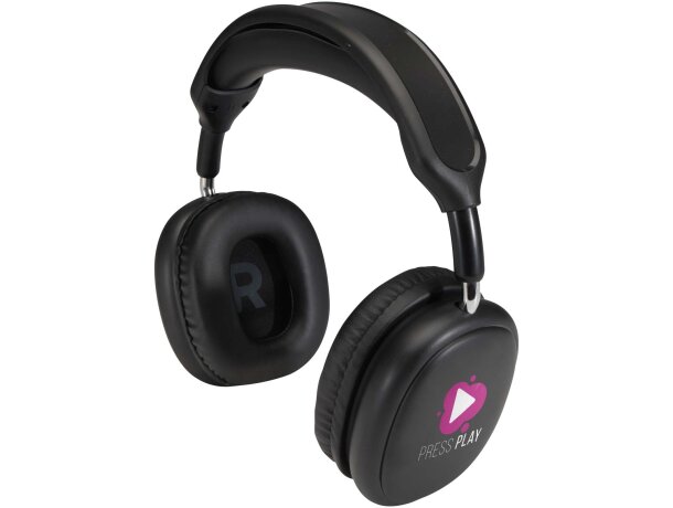 Auriculares inalámbricos Bluetooth Alzir con plástico reciclado Negro intenso detalle 1