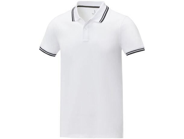 Polo de manga corta algodón BCI 200 g/m2 Elevate Life Negro intenso detalle 13