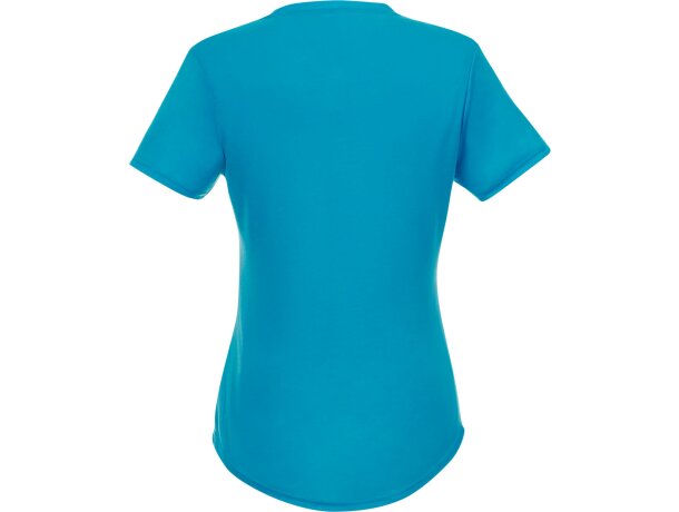 Camiseta de manga corta de material reciclado GRS para mujer Jade Azul nxt detalle 15