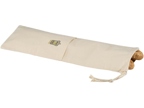 Bolsa para pan de algodón Nola reutilizable transpirable Natural detalle 1