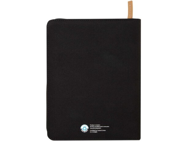 Portafolios A5 Nomumi de plástico PET reciclado y papel FSC Negro intenso detalle 3