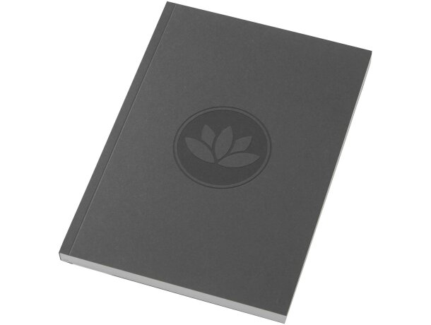 Libreta A5 Novella Austen papel reciclado certificado FSC Carbón detalle 21