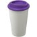 Vaso de plástico con tapa de rosca polipropileno reciclado 350ml Blanco/morado
