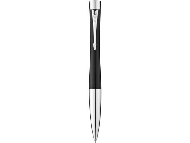 Estuche con bolígrafo ergonómico elegante Negro intenso/plateado detalle 4