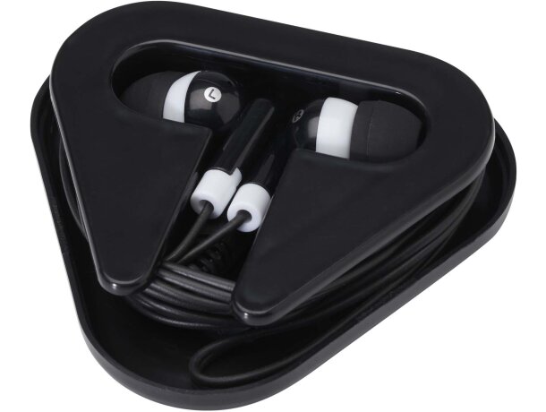 Auriculares con estuche plástico reciclado Rebel Negro intenso detalle 4