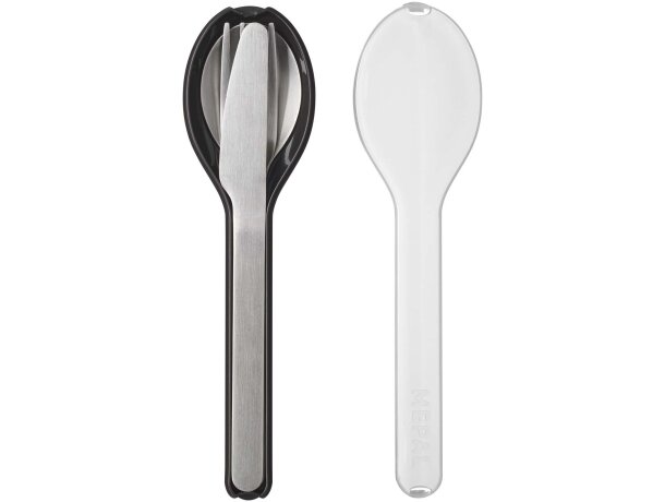 Set de cubiertos Mepal Ellipse acero inoxidable con estuche Negro intenso detalle 1