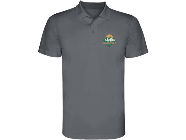 Polo deportivo transpirable Monzha Roly hombre piqué poliéster detalle 45