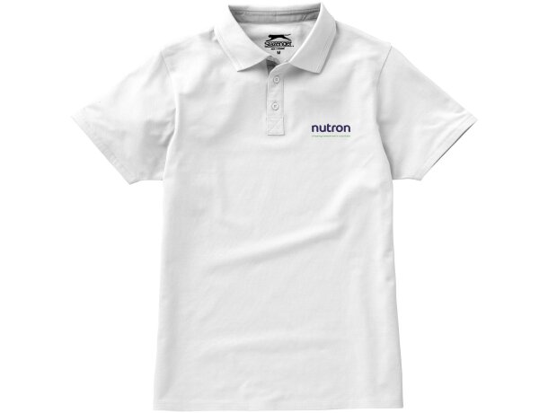 Polo para personalizar unisex 100% algodon 220 gr Blanco/gris detalle 1