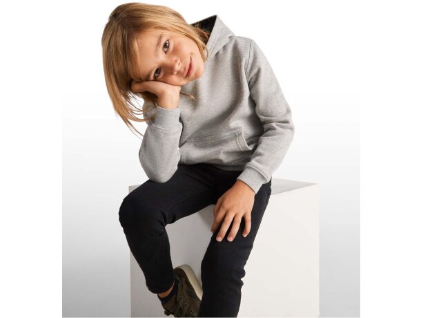 Sudadera con capucha infantil Urban Roly bicolor personalizable Blanco detalle 20
