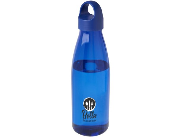 Botella de agua Bergen de plástico reciclado certificado 800ml Azul real detalle 7